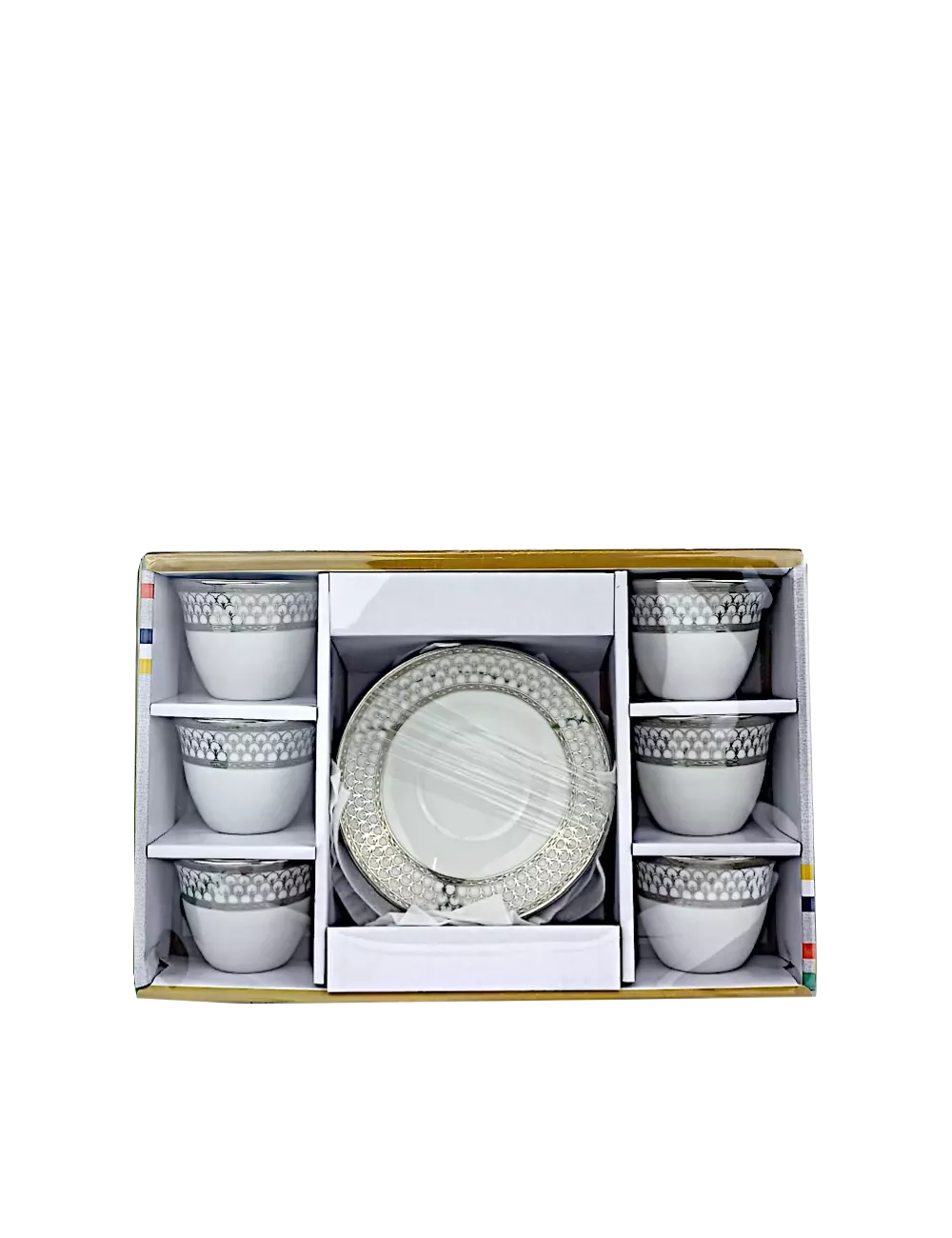 12 Cup & Saucer Silver Set